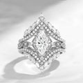 Crown Horse Eye Diamond Ring Set Copper Luxury - Norellé