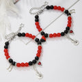 Black And White Love Magnet Suction Couple Bracelet Pair - Norellé