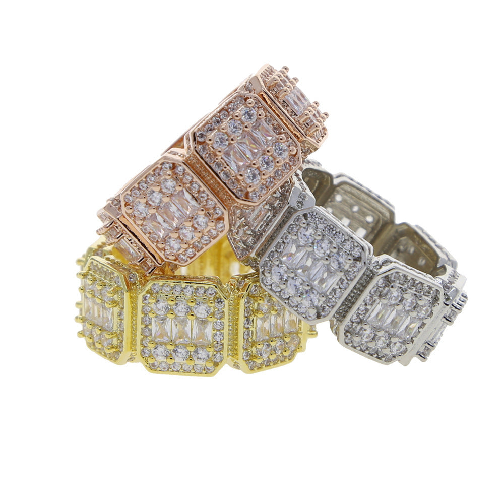 Square Zircon Ring European And American Fashion - Norellé