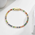 Women's Stainless Steel Rainbow Color Zircon Bracelet - Norellé