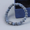Black Stone Tiger Eye Bead Bracelet - Norellé