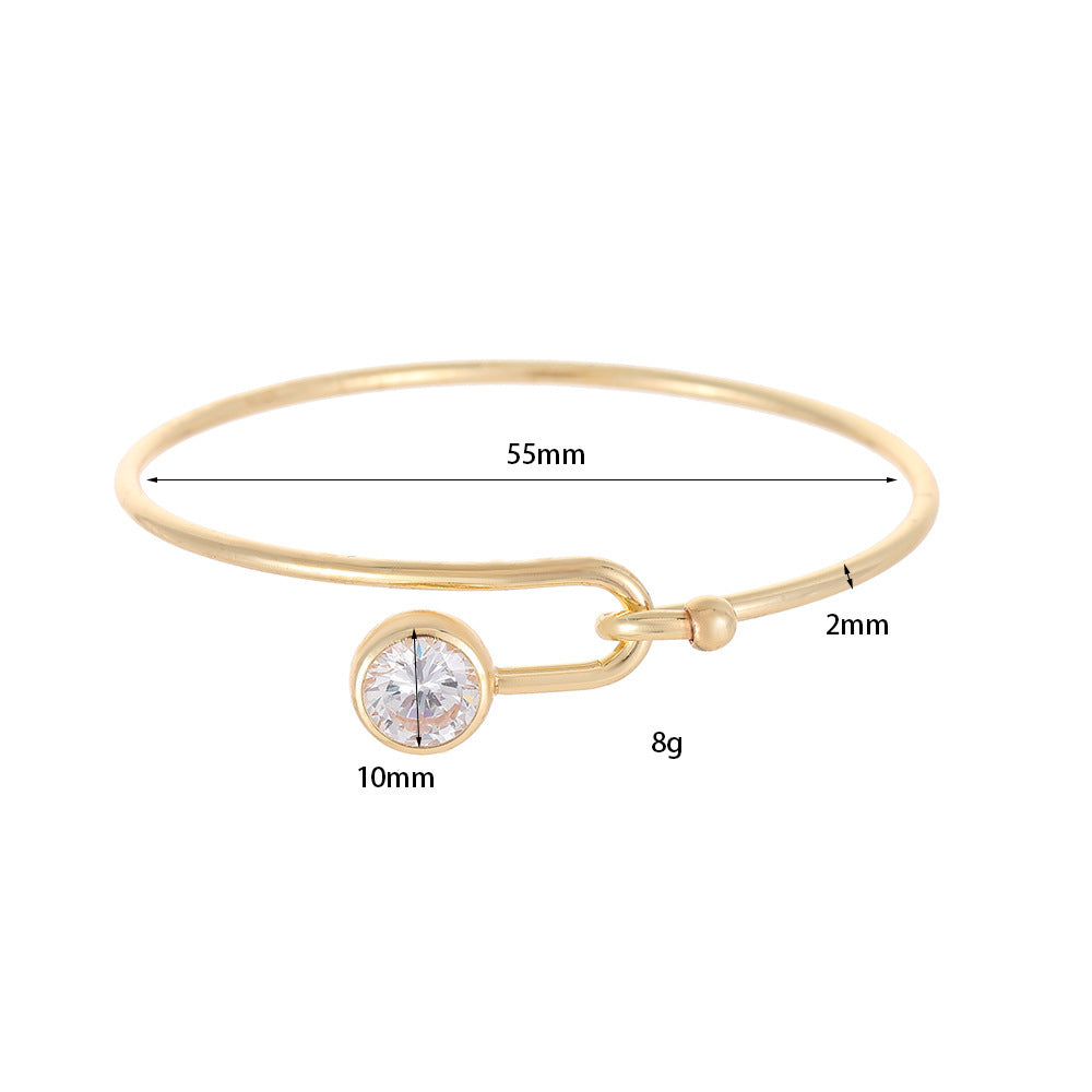 Micro-inlaid Color Zirconium Emerald Temperament Bracelet - Norellé