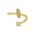 Cute 26 English Letters Open Adjustable Personality Ring - Norellé