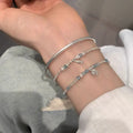 Summer Blue Beaded Silver Fish Bracelet - Norellé