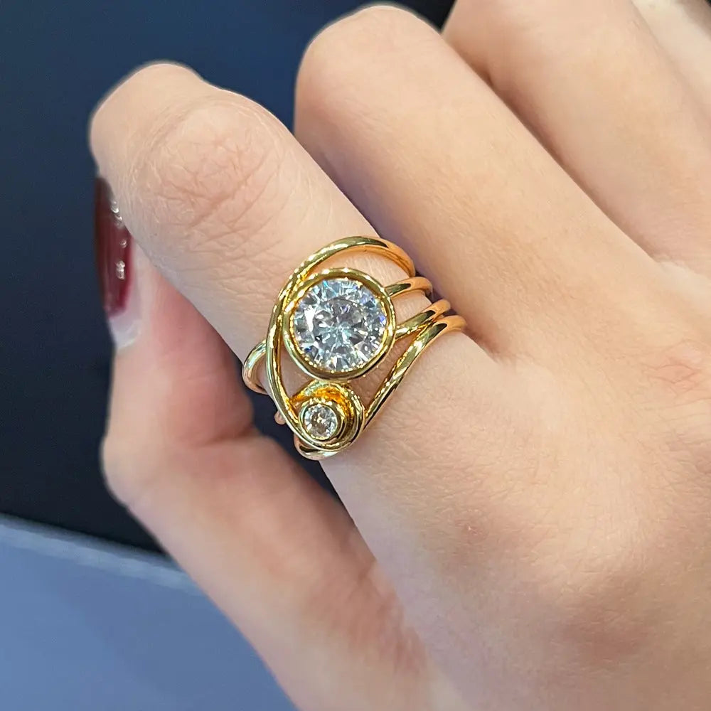 Irregular Lines Multilayer Ring Women - Norellé