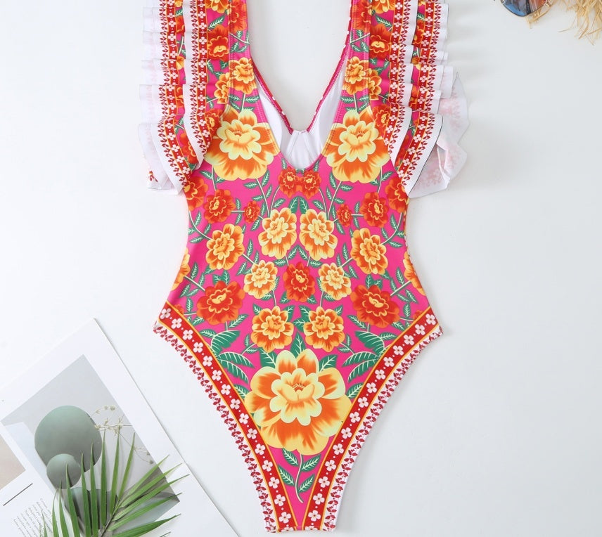 Women's Fashion One-piece Swimsuit Printing Suit - Norellé