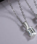 Sterling Silver Rectangular Pendant Clavicle Chain - Norellé