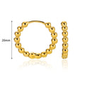 European And American Fashion 18K Gold-plated Square Inlaid Fashion Sense Titanium Steel Earrings - Norellé