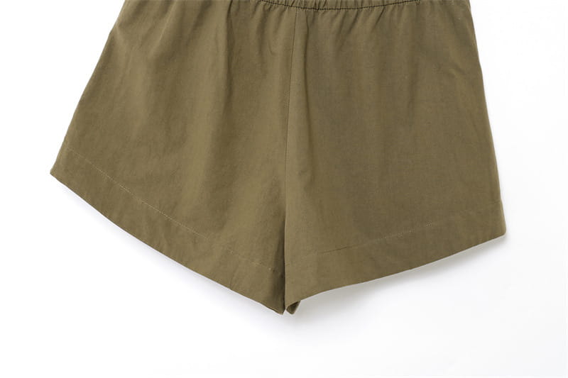 Pocket Decoration Short Shirt Leisure Skirt