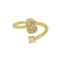 Cute 26 English Letters Open Adjustable Personality Ring - Norellé