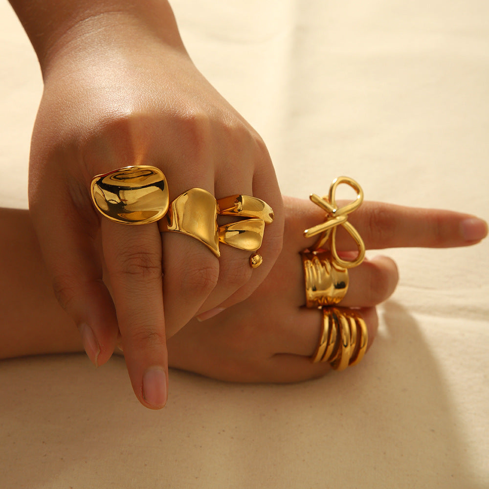 Women's 18K Gold Stainless Steel Ring - Norellé