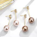 Sterling Silver Needle Pearl Earrings Exaggerated And Personalized - Norellé