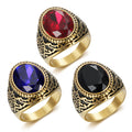 Creative Retro Quality Ins Style Fashion 18K Real Gold Gemstone Ring - Norellé