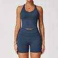Brushed Tight Back Yoga Suit Stretch High Waist Workout Clothes - Norellé