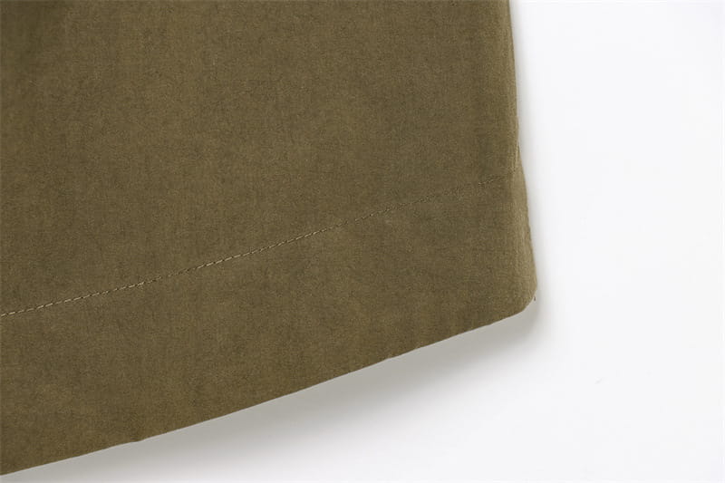 Pocket Decoration Short Shirt Leisure Skirt