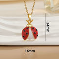 Women's Creative Cartoon Beetle Necklace Ladybug Pendant Jewelry Niche Temperament Versatile Clavicle Chain - Norellé
