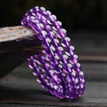 Natural Uruguay Three Rings Amethyst Bracelet - Norellé
