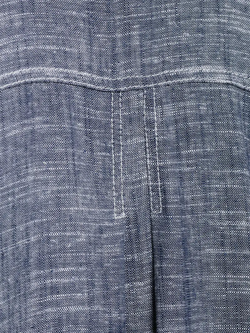 Pocket Decoration Short Shirt Trousers