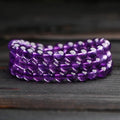 Natural Uruguay Three Rings Amethyst Bracelet - Norellé