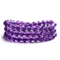 Natural Uruguay Three Rings Amethyst Bracelet - Norellé