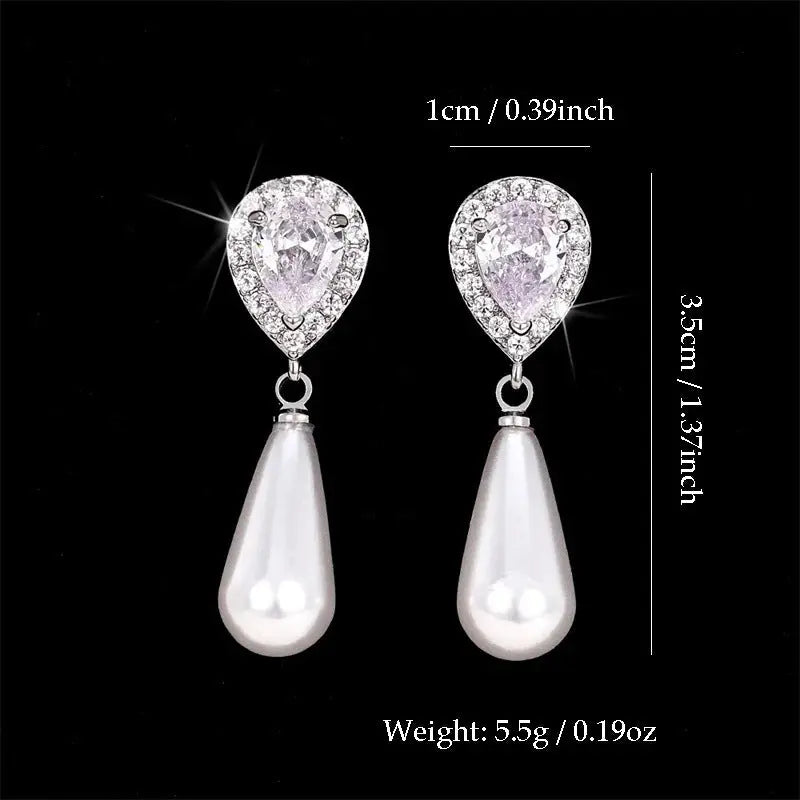 Water Drop Creative Drop Earrings Inlay - Norellé