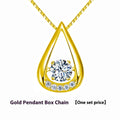Drop-shaped Diamond-embedded Smart Pendant Necklace - Norellé