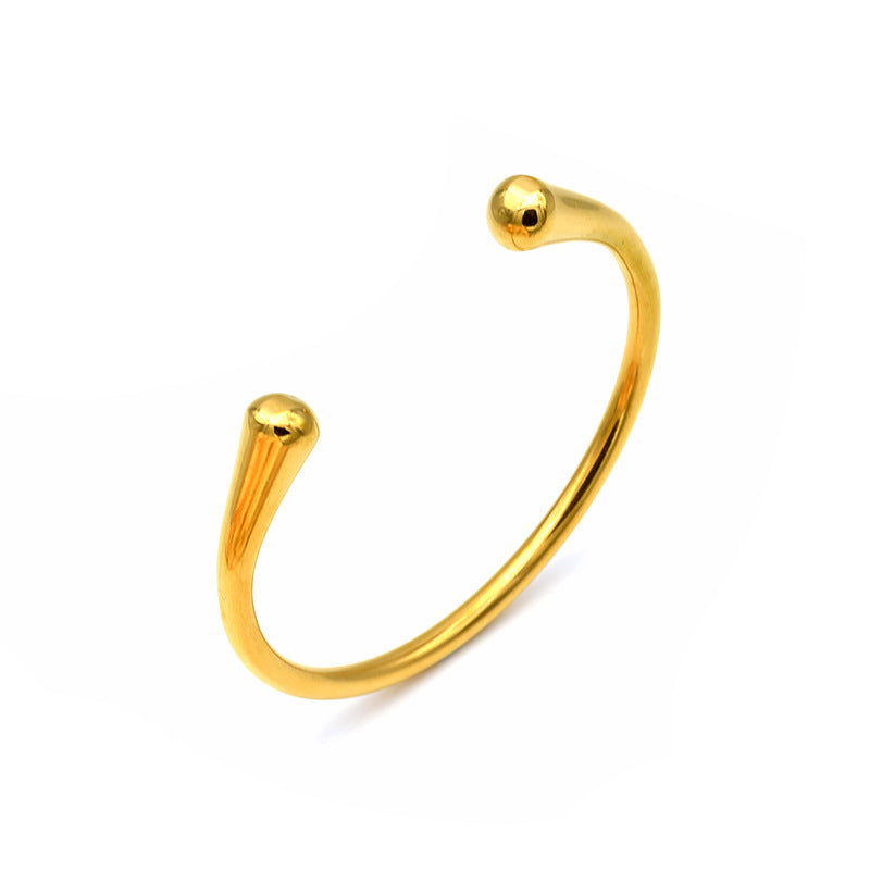 18K Gold Plated Simple Drop Shape Titanium Steel Bracelet - Norellé