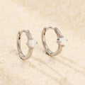 S925 Silver Ins Cold Style Opal Inlaid Ear Ring - Norellé