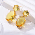 Creative Personality Drop-shaped Alloy Oval Earrings - Norellé