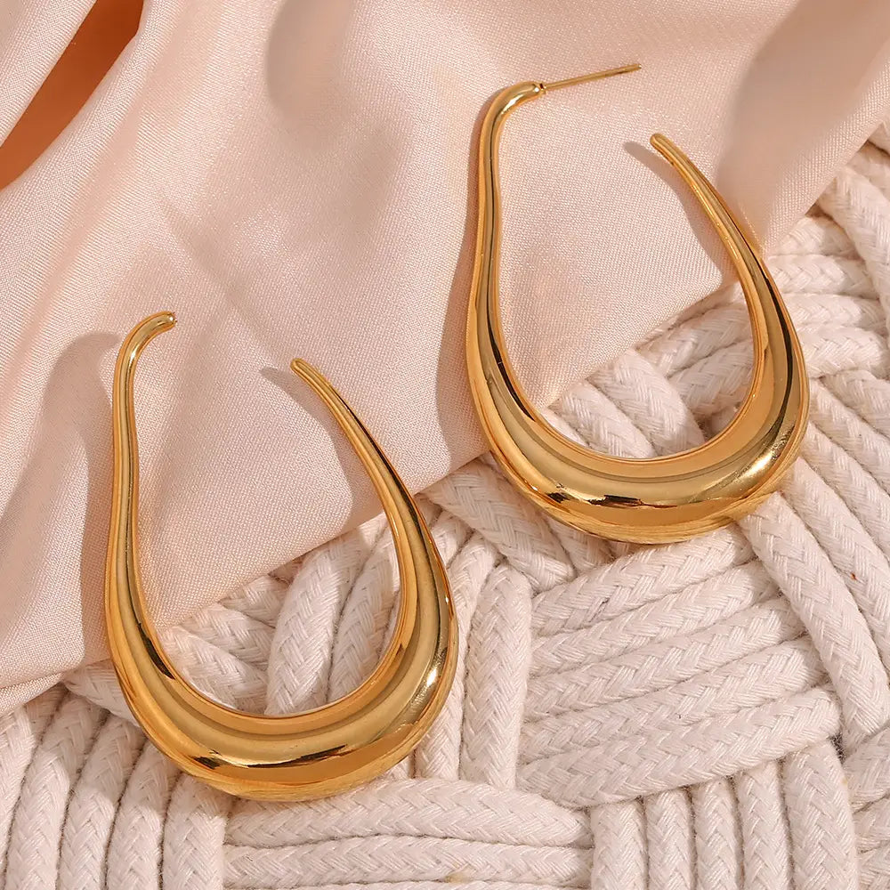 Fashion Simple Stainless Steel Earrings