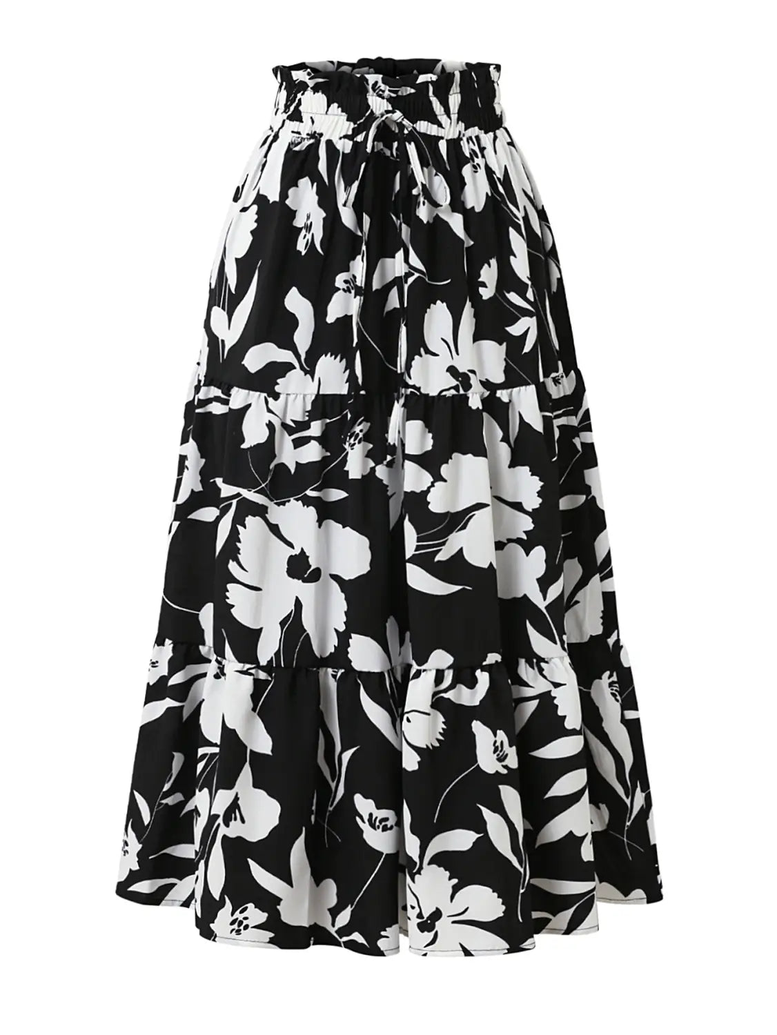 Printed A- Line Skirt Pleated Women
