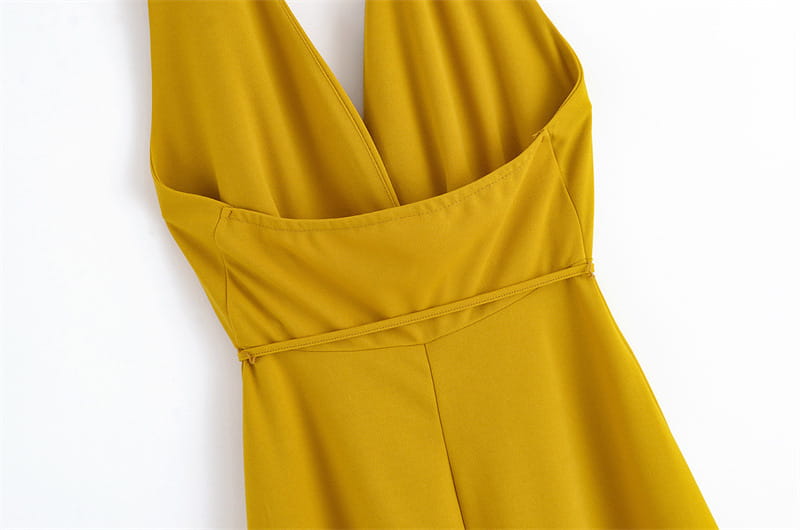 Summer Lace-up Hanging Collar Sleeveless Dress