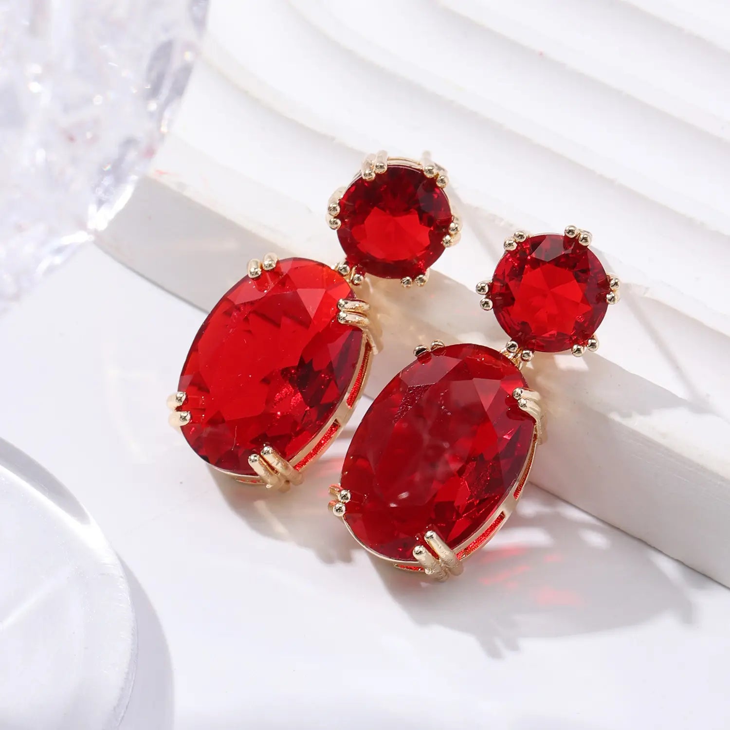 Creative Personality Drop-shaped Alloy Oval Earrings