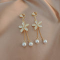 High-grade Pearl Vintage Tassel Earrings - Norellé