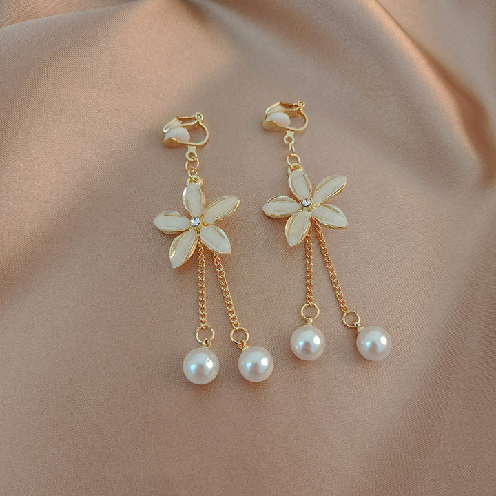High-grade Pearl Vintage Tassel Earrings - Norellé