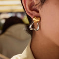 Design Color Matching Love Heart Stud Earrings Stainless Steel - Norellé