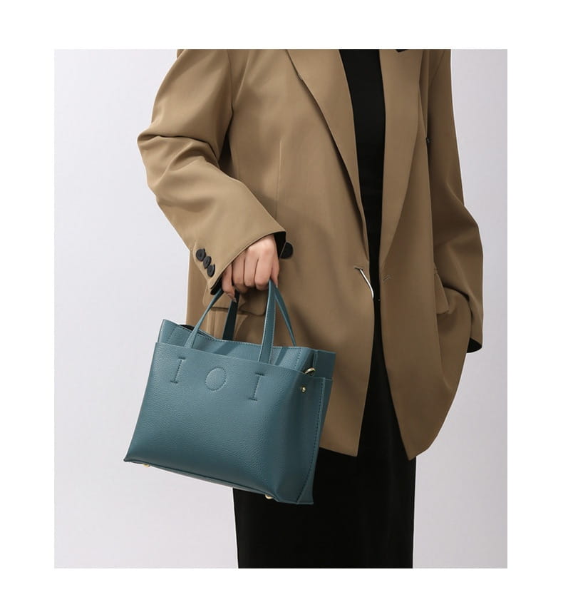 Tote Bag Large Capacity Multi-compartment Soft Surface Messenger