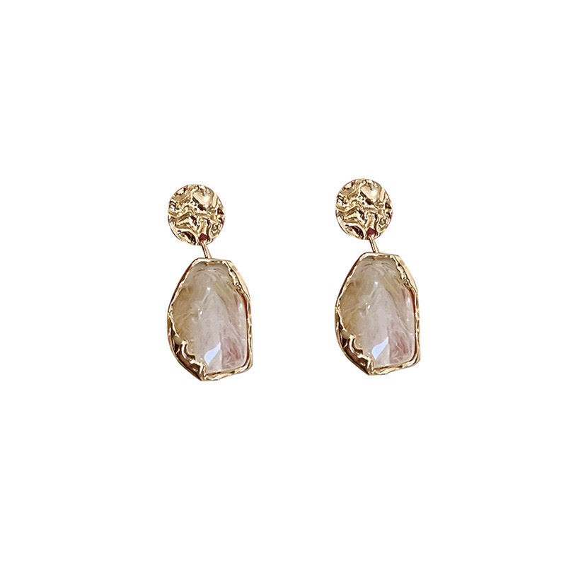 Women's Fashion Retro Maillard Irregular Earrings - Norellé