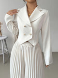 Top Set Long Sleeved Pleated Skirt - Norellé
