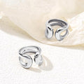 Women's Adjustable Alloy Geometric Hollow Ring - Norellé