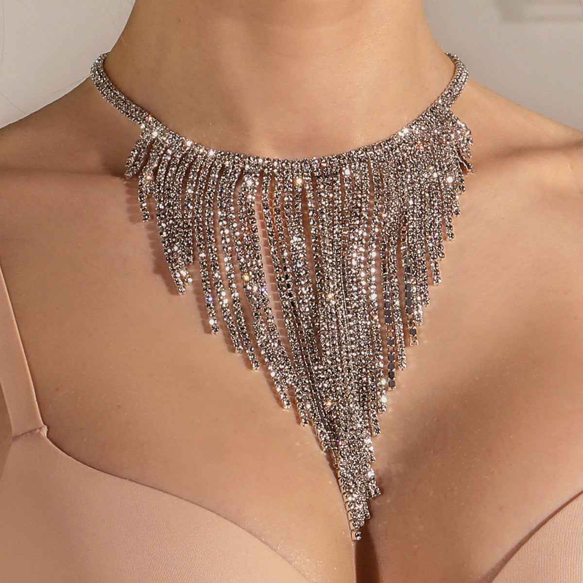 Double Row Necklace Symmetrical Alloy Necklace Necklace - Norellé