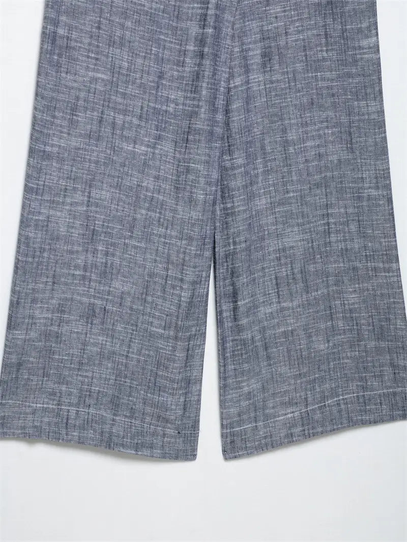 Pocket Decoration Short Shirt Trousers