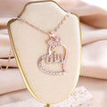 Creative Heart Full Diamond Fashion Hollowed-out Necklace - Norellé