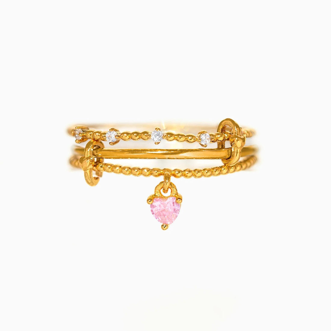 Multi-layer Loving Heart With Opening Adjustable Ring - Norellé