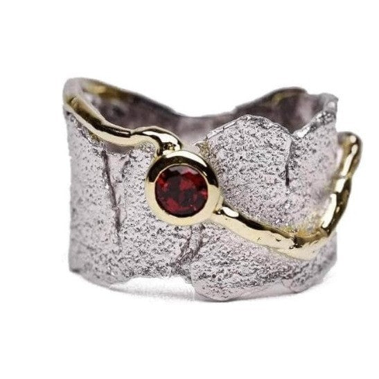 Ruby Irregular Wide Women's Ring - Norellé