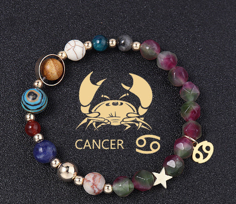Natural Stone Hemp Stone Cut Surface Eight Planets Personalized Fashionable All-match - Norellé