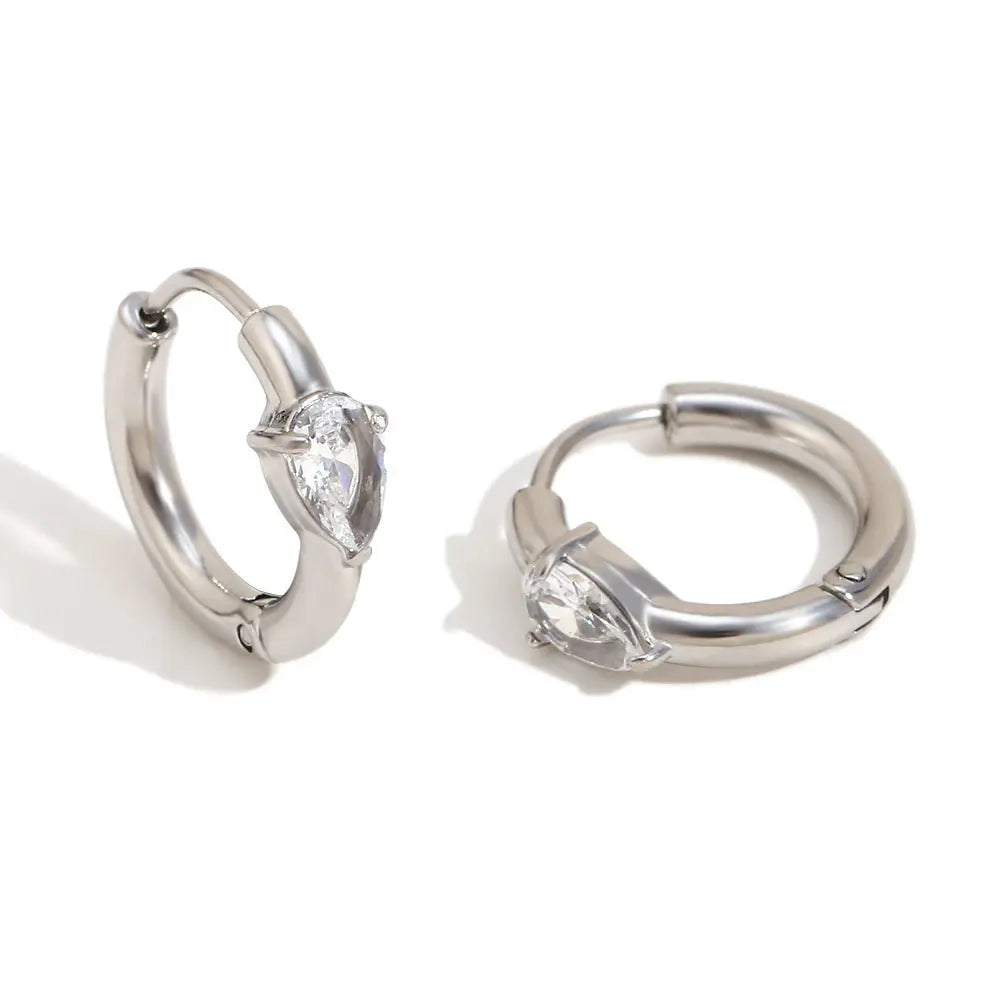 Niche Design Earrings Stainless Steel 18K Gold Plating Ear Clip Women - Norellé