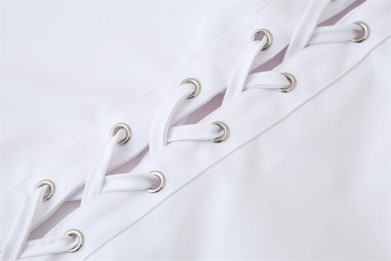 Pure Color Tied Large Profile Long Sleeve Shirt