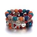 Multi-layer Wooden Bead Beaded Bracelet Elastic Bracelet - Norellé