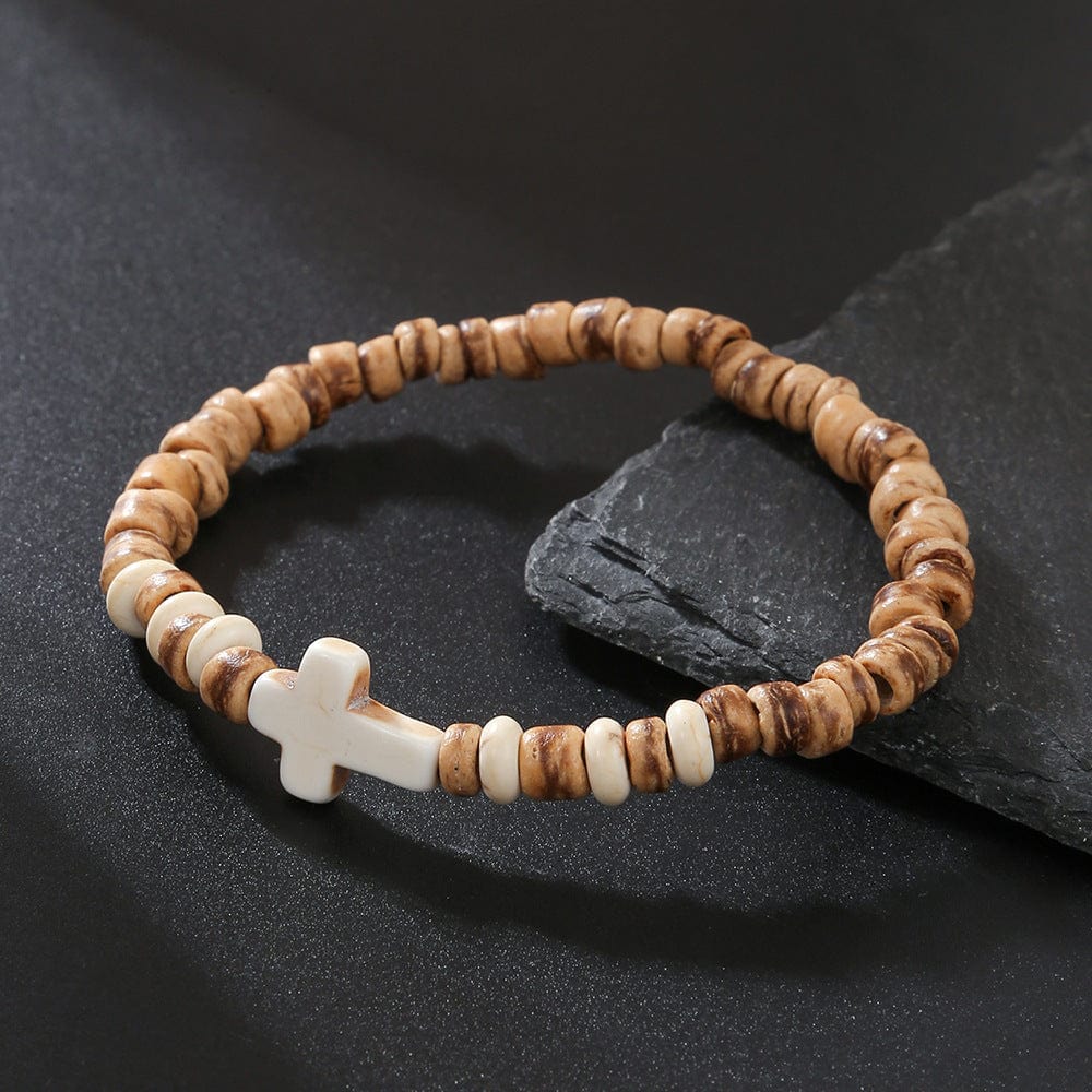 Simple Turquoise Wooden Bead Bracelet - Norellé